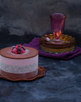 Miss Mildred Ice Cream Cake with frozen berries decoration