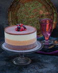 Uncle Horace Ice Cream Cake decorated with frozen fruit