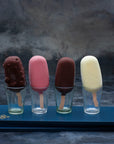 Large assorted oval ice creams on sticks