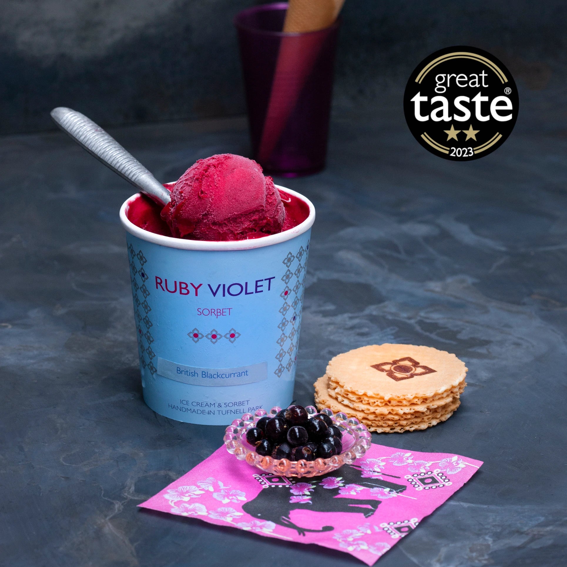 BRITISH BLACKCURRANT (S) - Ruby Violet Ice Cream &amp; Sorbet