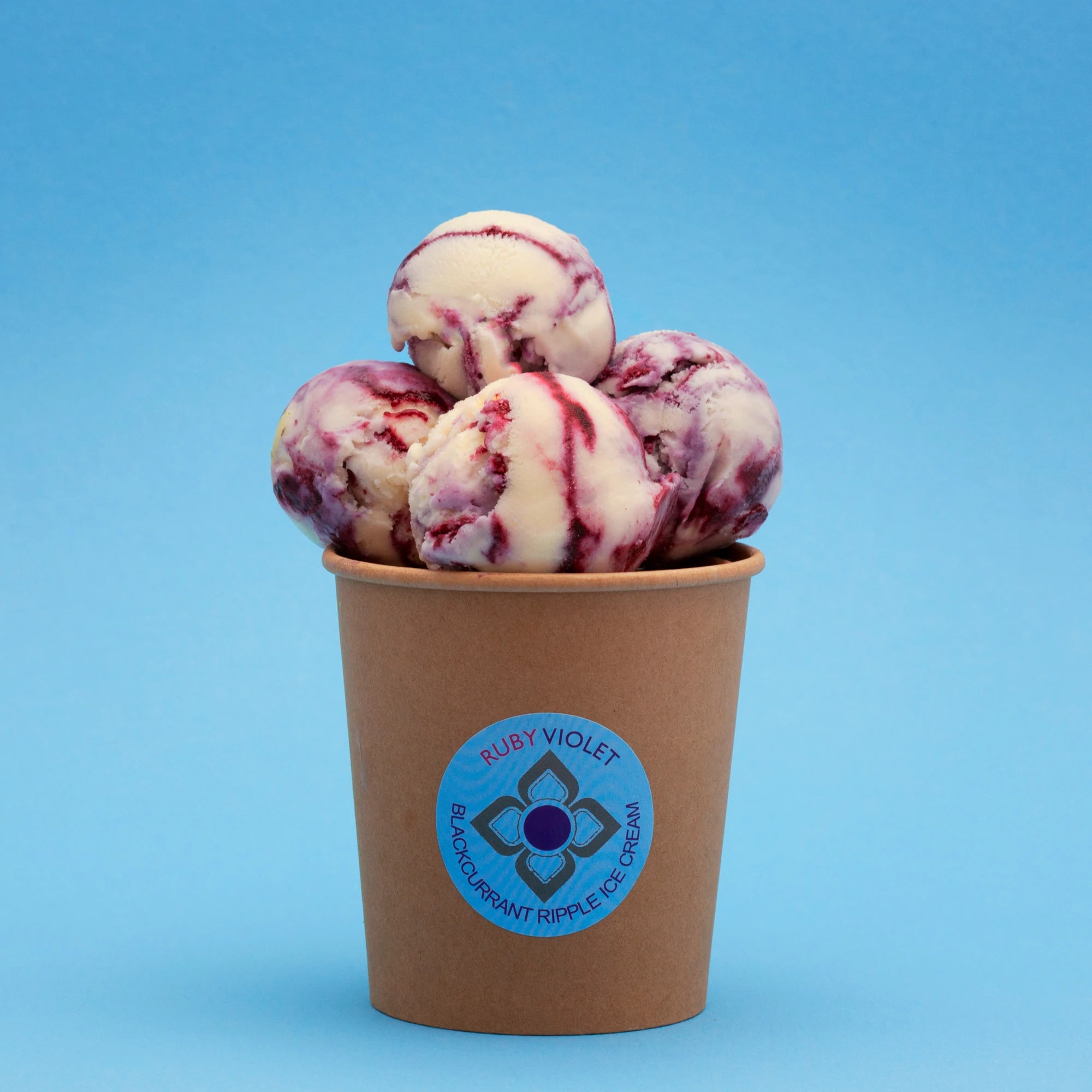 Blackcurrant ripple medium ice cream tub