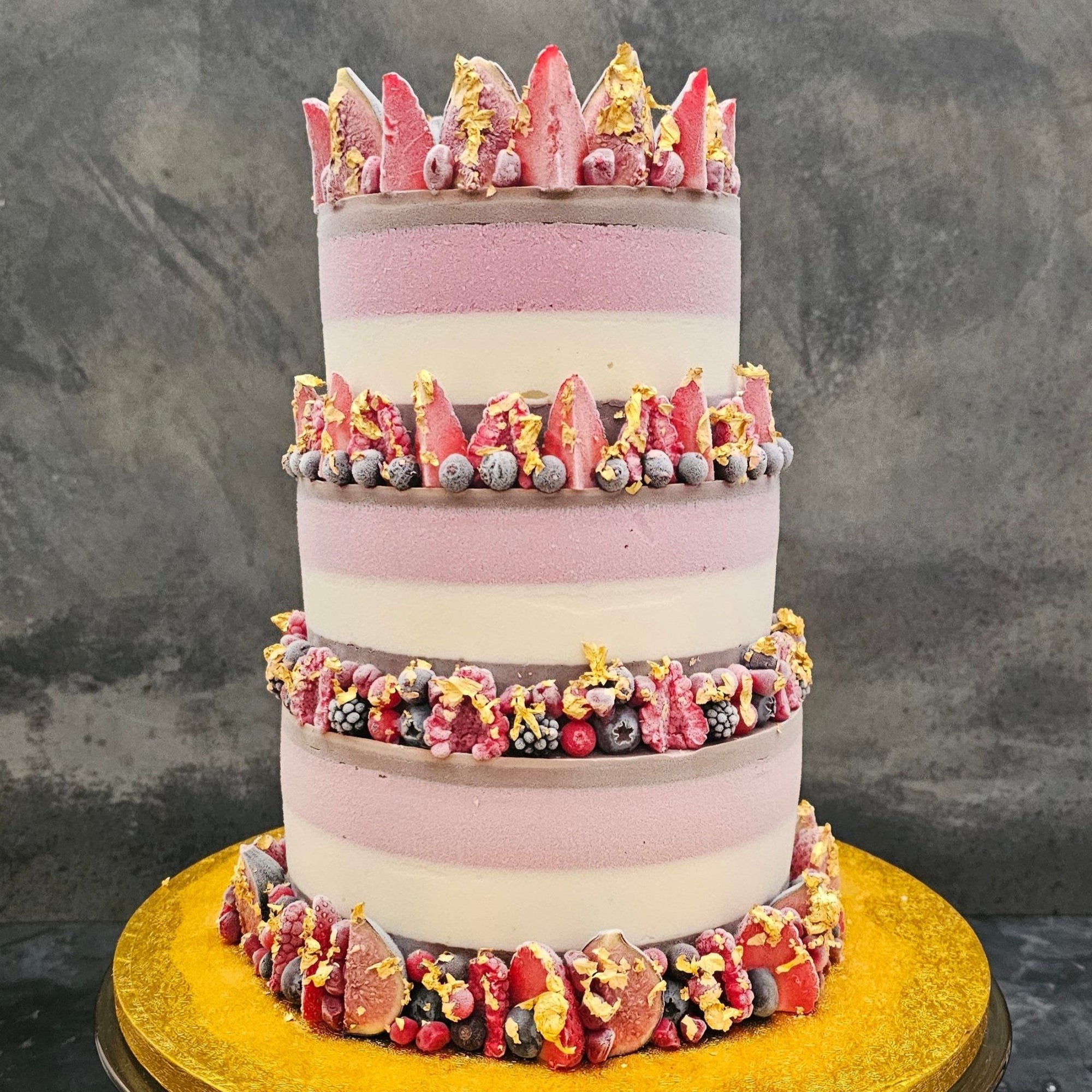 Three tiered celebration cake