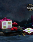 FANCY NANCY PISTACHIO & RASPBERRY CUBE - Ruby Violet Ice Cream & Sorbet