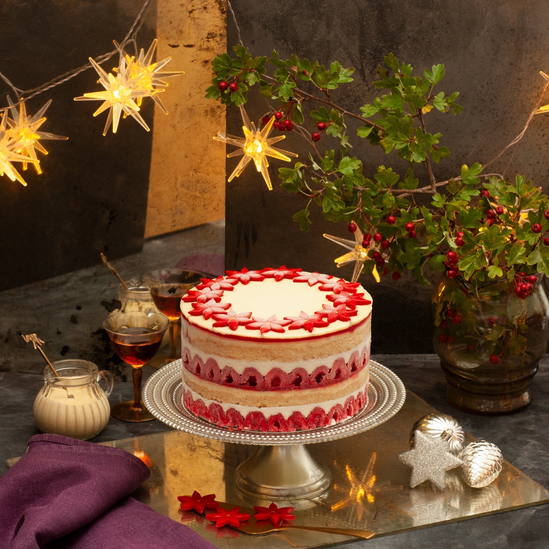 SPECTACULAR STAR SHERRY TRIFLE ICE CREAM CAKE - Ruby Violet Ice Cream & Sorbet
