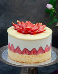 STRAWBERRY & QUEEN'S ICE CREAM CAKE - Ruby Violet Ice Cream & Sorbet