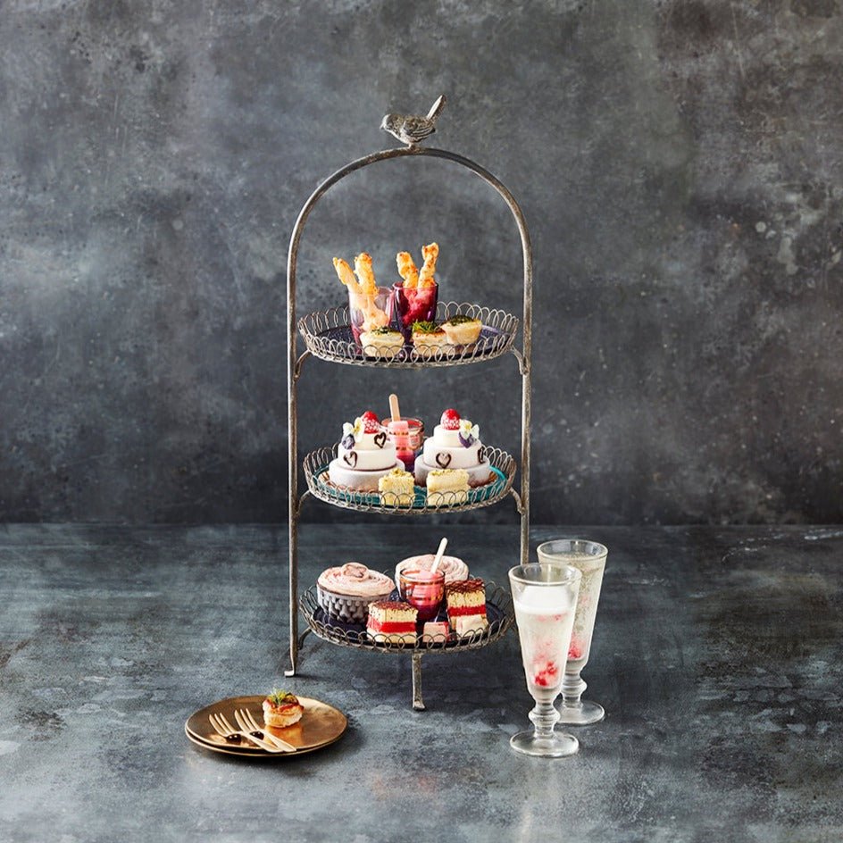 Card Afternoon Tea Stand Pink Afternoon Tea Stand (Tea Party